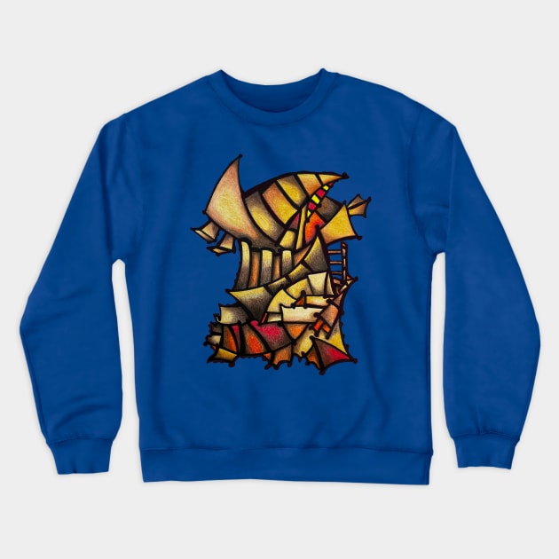 Crabby Fort Crewneck Sweatshirt by JDFehlauer